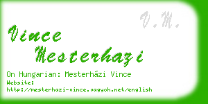 vince mesterhazi business card